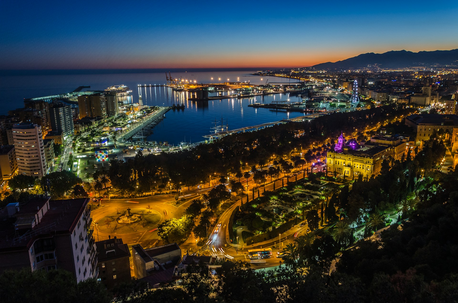 Areal view of Malaga