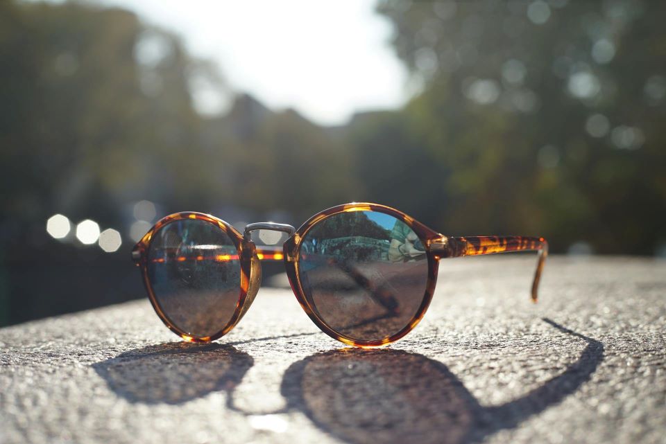 Close up shot of sunglasses